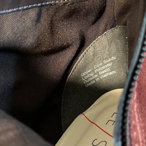 Sole Society Suede Boots Booties Size 7.5 Ankle Block Heel Boho Western - Picture 5 of 11